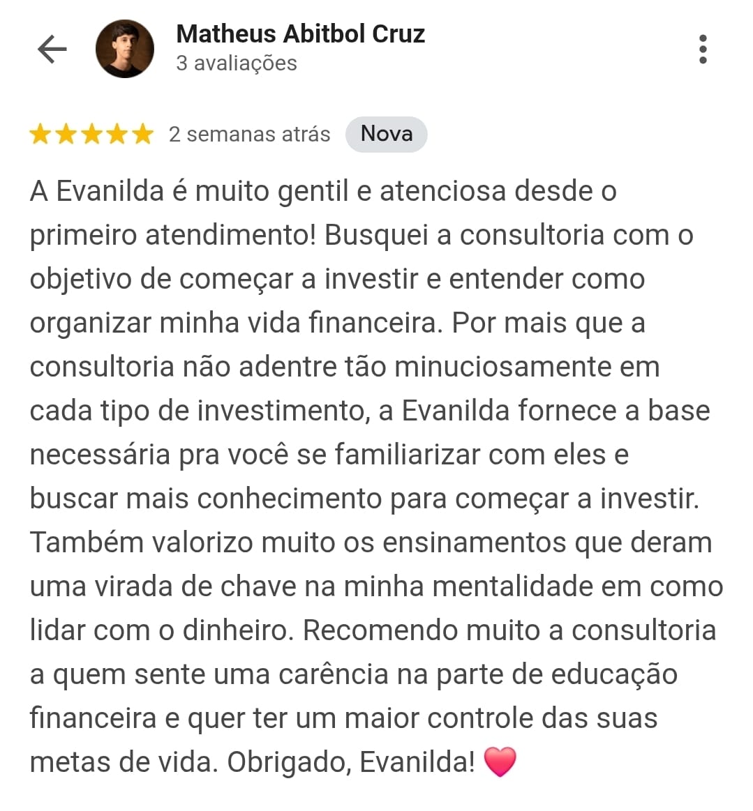 Print de depoimento 2